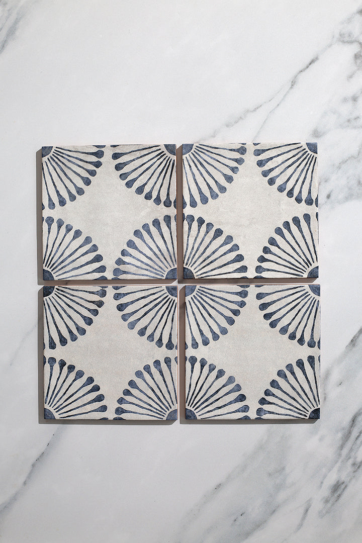 Seraphine Midnight Blue Patterned Tiles