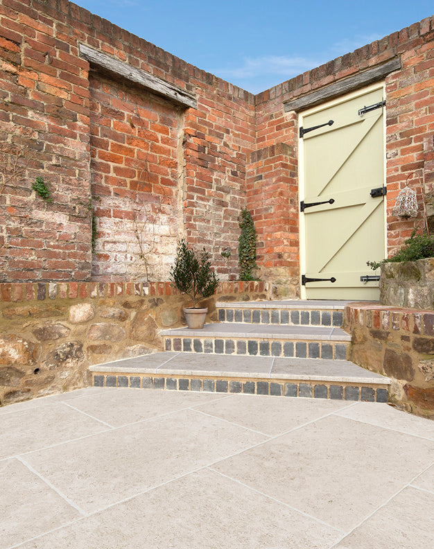 Stanton Old White Stone Effect Porcelain Paving