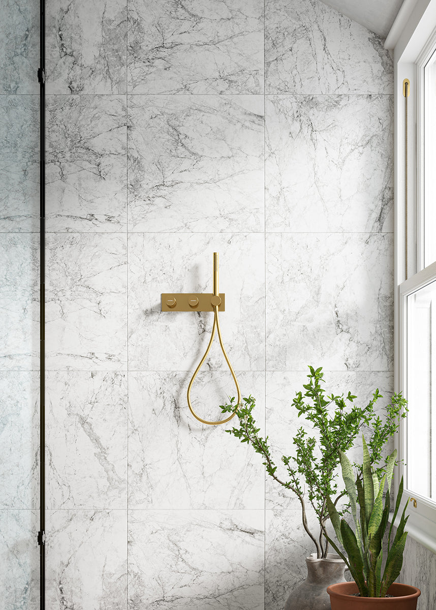 Treviso Bianco Marble Effect Porcelain Tiles