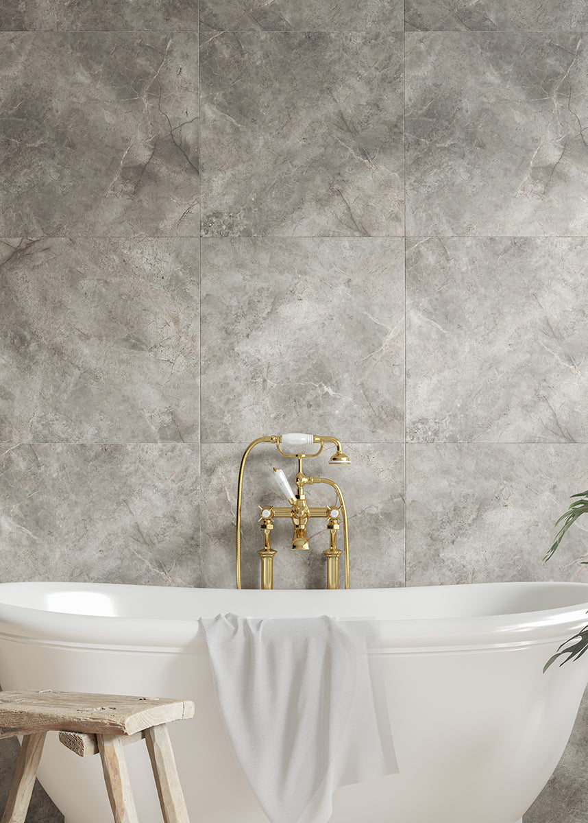 Treviso Gris Marble Effect Porcelain Tiles