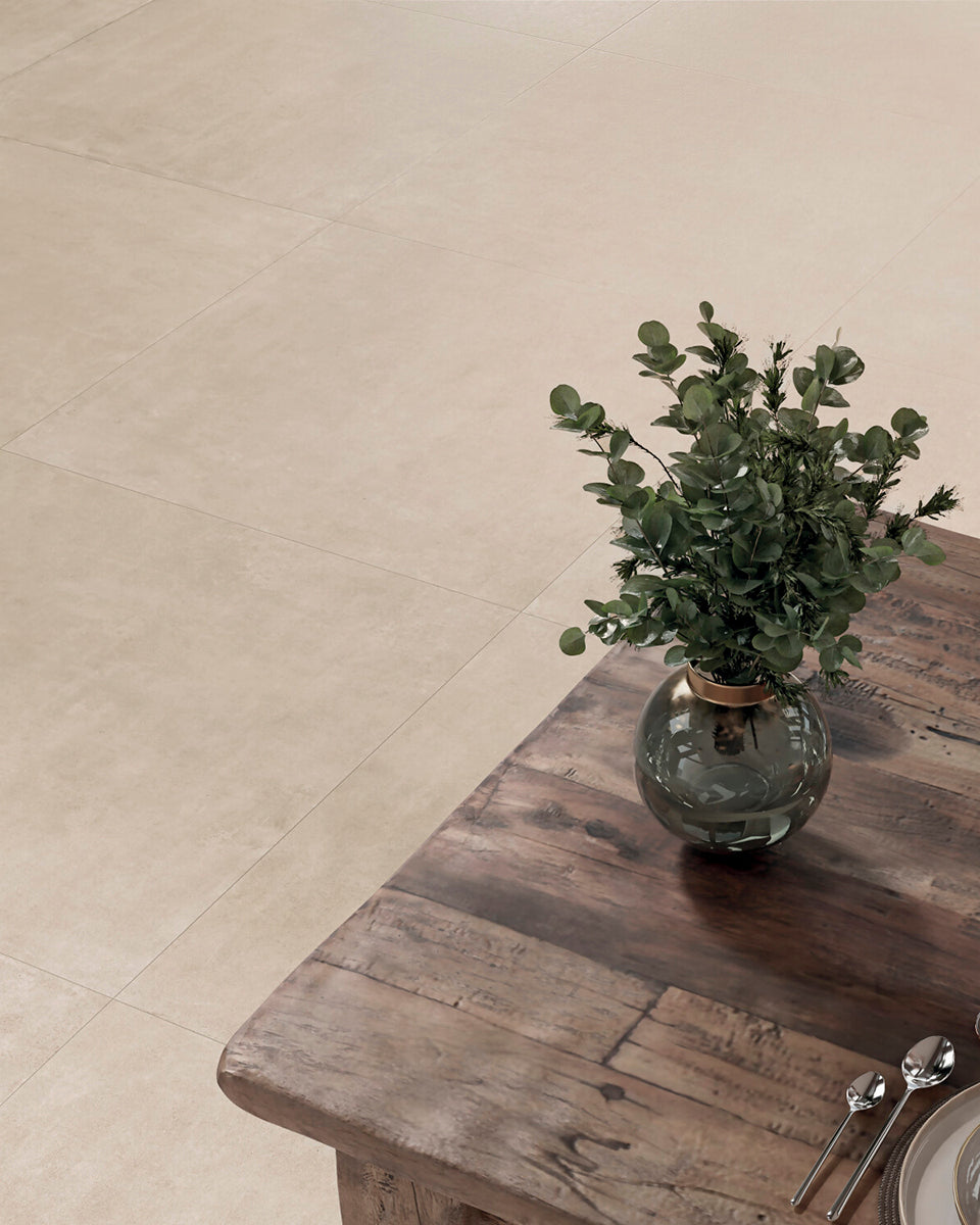 Tribeca Beige Concrete Effect Porcelain Tiles