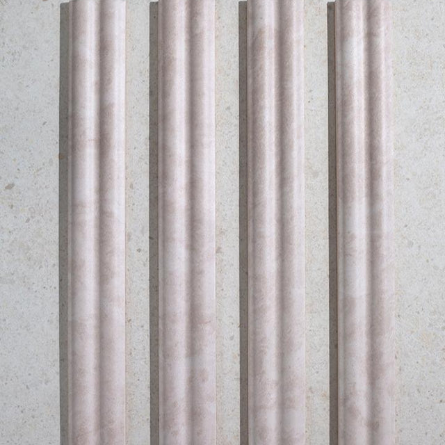 Zanetti Cloud Pink Marble Effect Fluted Tiles