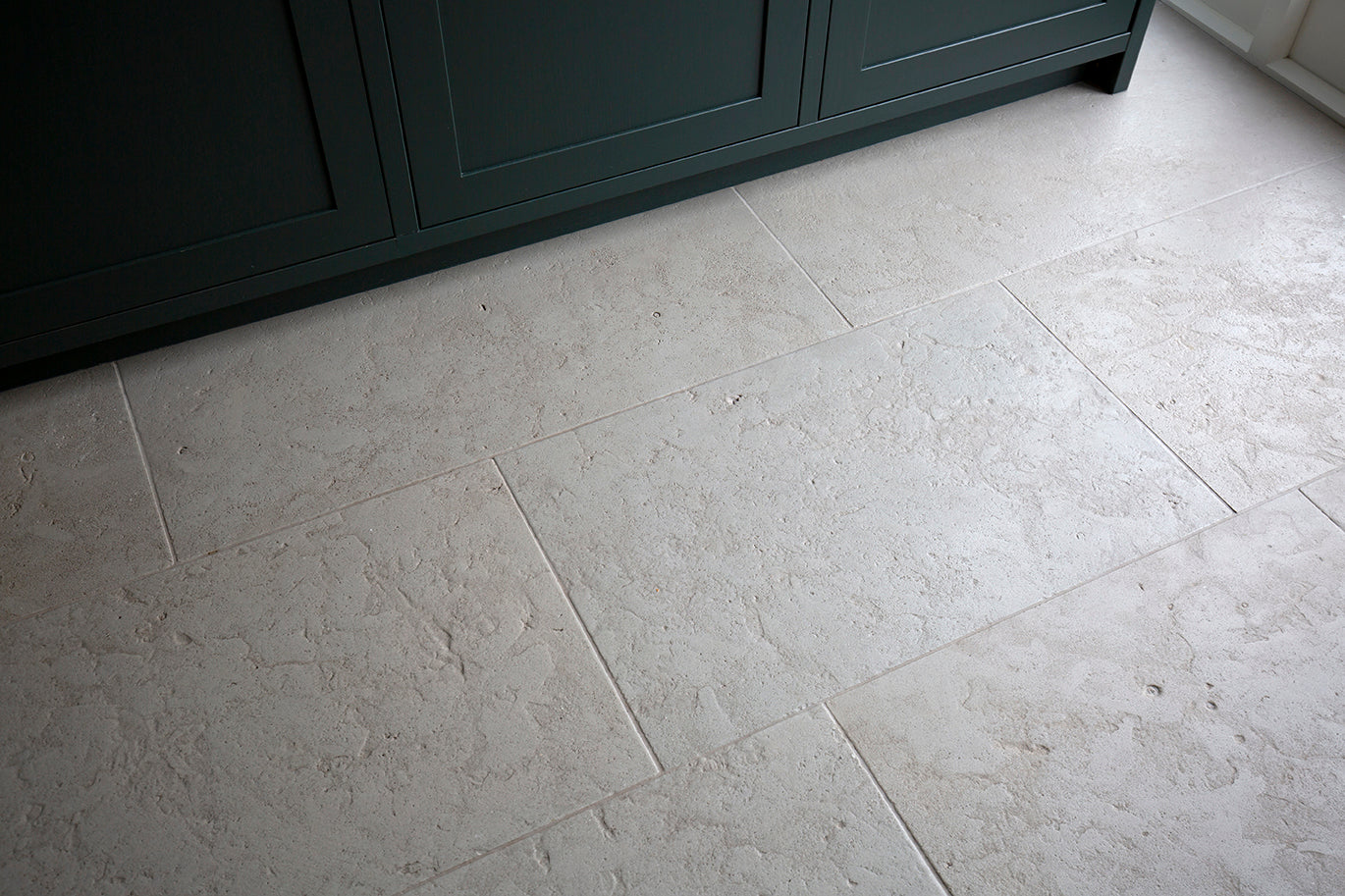 Clermont Gris Brushed Limestone Tile Close Up