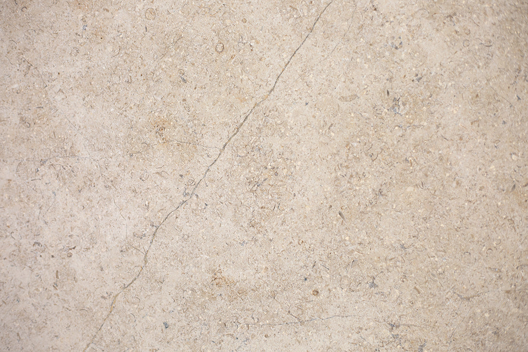 Dijon Brushed Limestone Tile Close Up