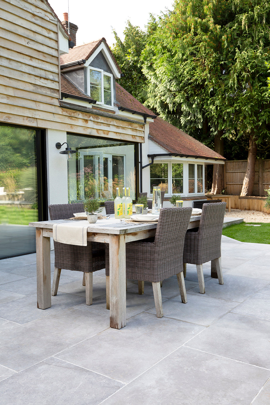 Farrow Grey Tumbled Limestone Outdoor Pavers