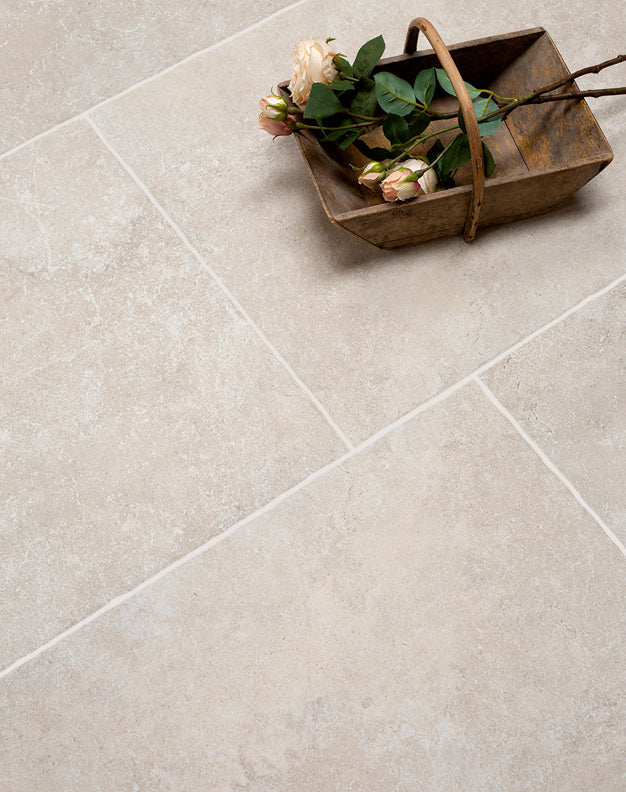 hambleton beige tumbled effect outdoor porcelain tile pavers