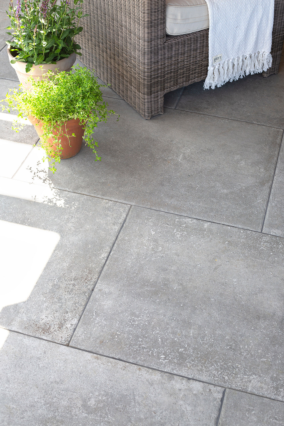 Provence Grigio Stone Effect Porcelain Paver Close Up