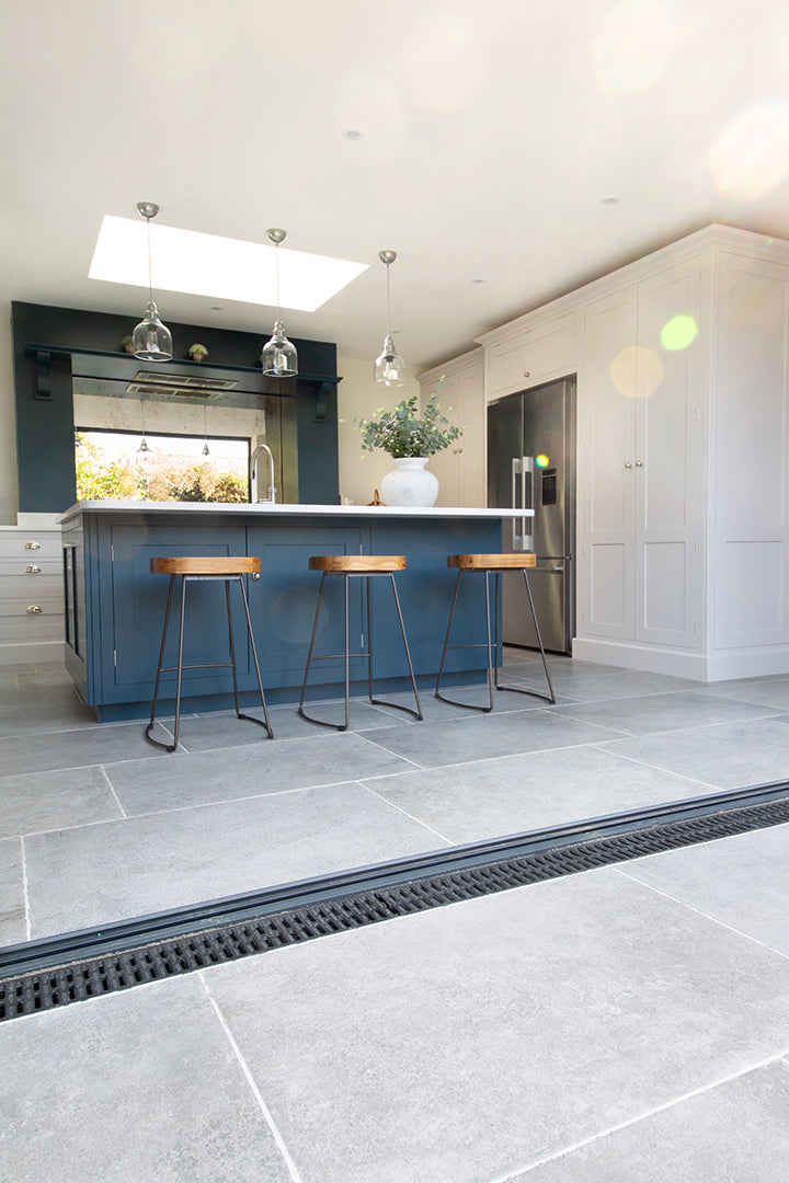 Provence Grigio Tumbled Stone Effect Porcelain Flooring