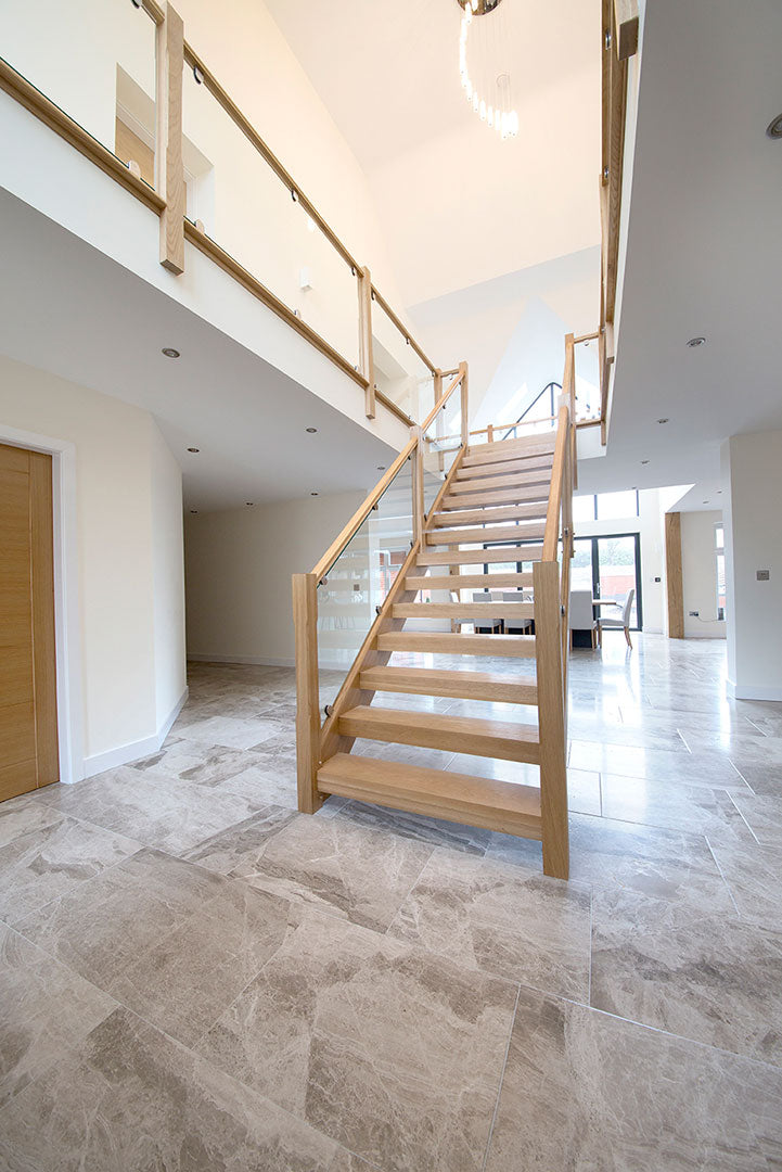    Silver-Cloud-Brushed-Limestone-Tiles-Hallway-Flooring