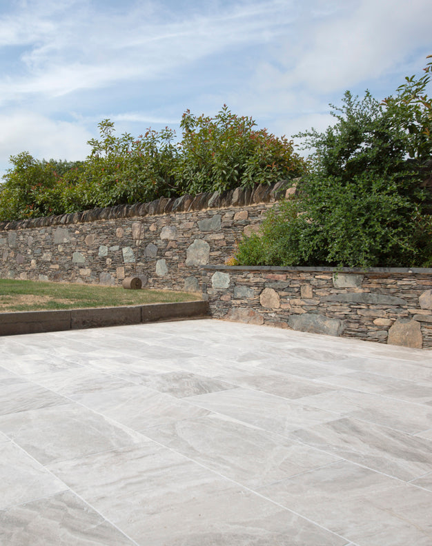 Silver Cloud Softly Worn Limestone Pavers