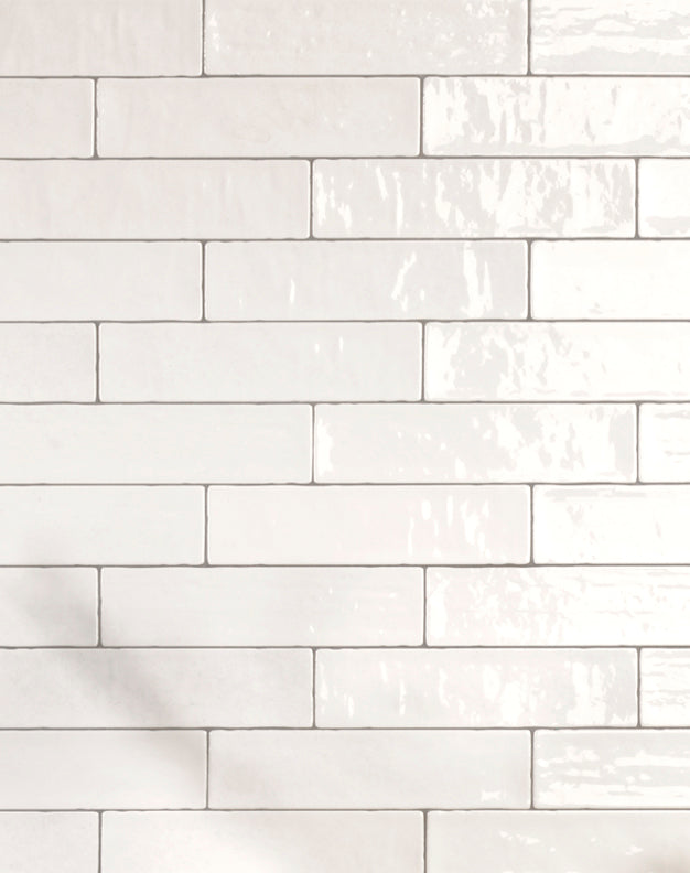 Zellige White Gloss Metro Tiles